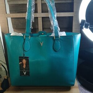Vanessa Williams Large Tote/Shoulder Bag In Peacock Blue